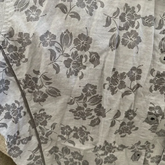 INC International Concepts Gray Floral Men's Shirt - Picture 3 of 6